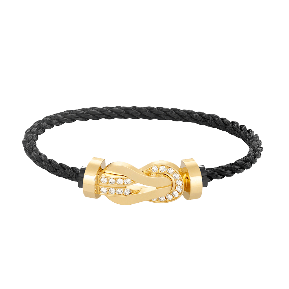 ¡®Lumi¡¯CHANCE LARGE 8 FIGURE BUCKLE HALF DIAMOND BRACELET GOLD
