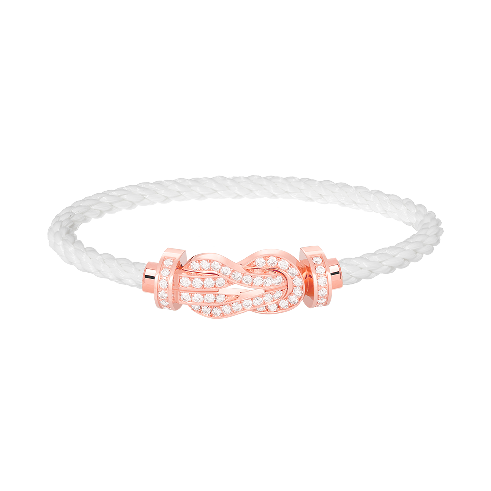 ¡®Lumi¡¯CHANCE LARGE 8 FIGURE BUCKLE FULL DIAMOND BRACELET ROSE GOLD