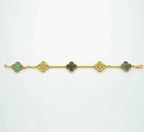 [Lumi jewelry] CLOVER 5 MOTIF GRAY MOP BRACELET COLLECTION