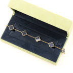 [Lumi jewelry] CLOVER 5 MOTIF ONYXS BRACELET COLLECTION