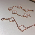 [Lumi]New CLOVER 5 MOTIF ROCK CRYSTAL BRACELET