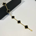[Lumi jewelry] CLOVER 5 MOTIF ONYXS BRACELET COLLECTION