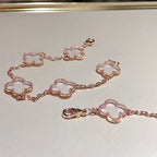 [Lumi]New CLOVER 5 MOTIF ROCK CRYSTAL BRACELET