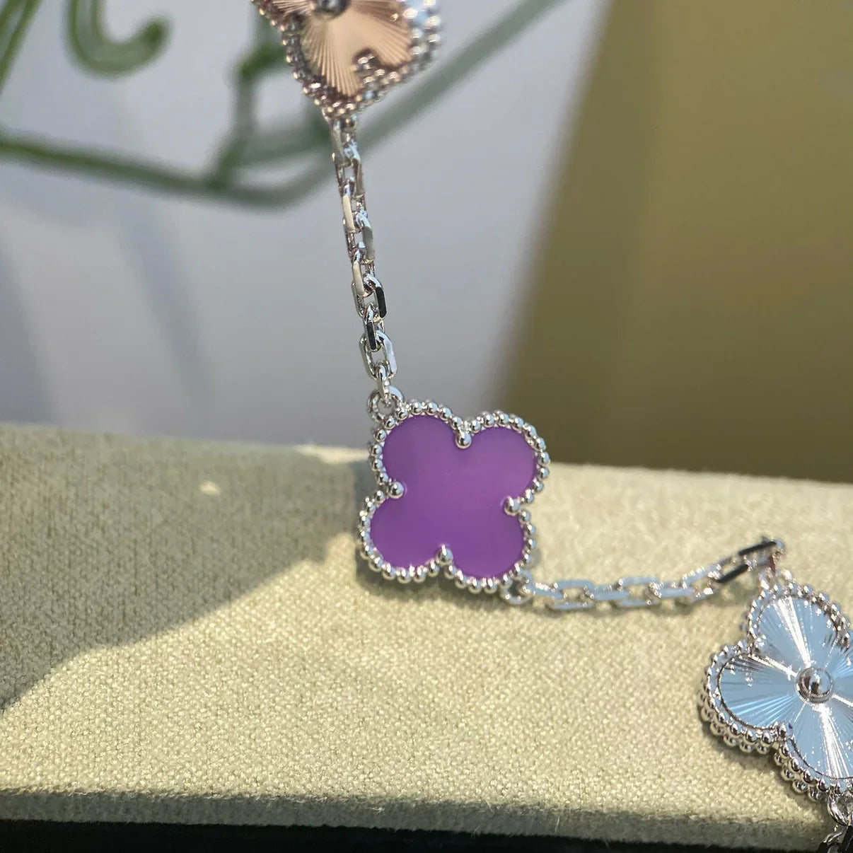 [Lumi]New  CLOVER 5 MOTIF VIOLET BRACELET COLLECTION