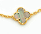 [Lumi jewelry] CLOVER 5 MOTIF GRAY MOP BRACELET COLLECTION