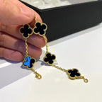 [Lumi jewelry] CLOVER 5 MOTIF ONYXS BRACELET COLLECTION