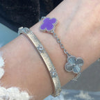 [Lumi]New  CLOVER 5 MOTIF VIOLET BRACELET COLLECTION
