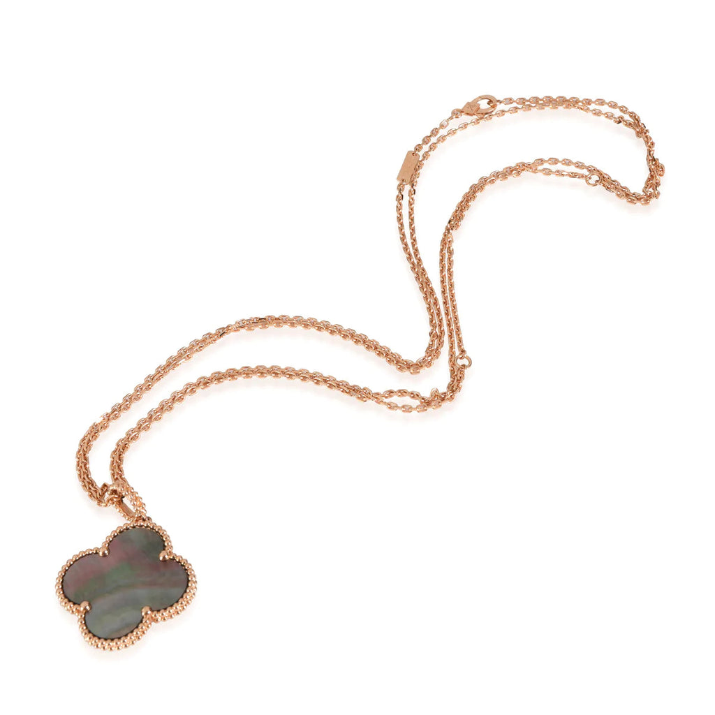 ¡®Lumi¡¯CLOVER 25MM GOLD DARK MOP BIG CLOVER NECKLACE