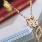 ¡®Lumi¡¯LOVE NECKLACE ADJUSTABLE ROSE GOLD 2 DIAMOND