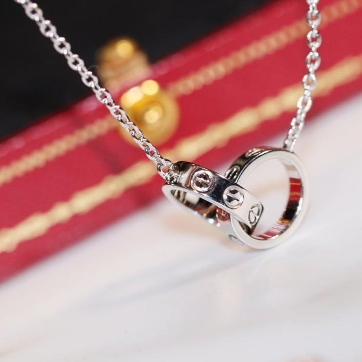 ¡®Lumi¡¯LOVE NECKLACE PINK GOLD AND SILVER