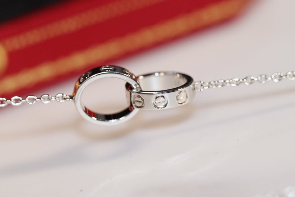 ¡®Lumi¡¯LOVE NECKLACE PINK GOLD AND SILVER