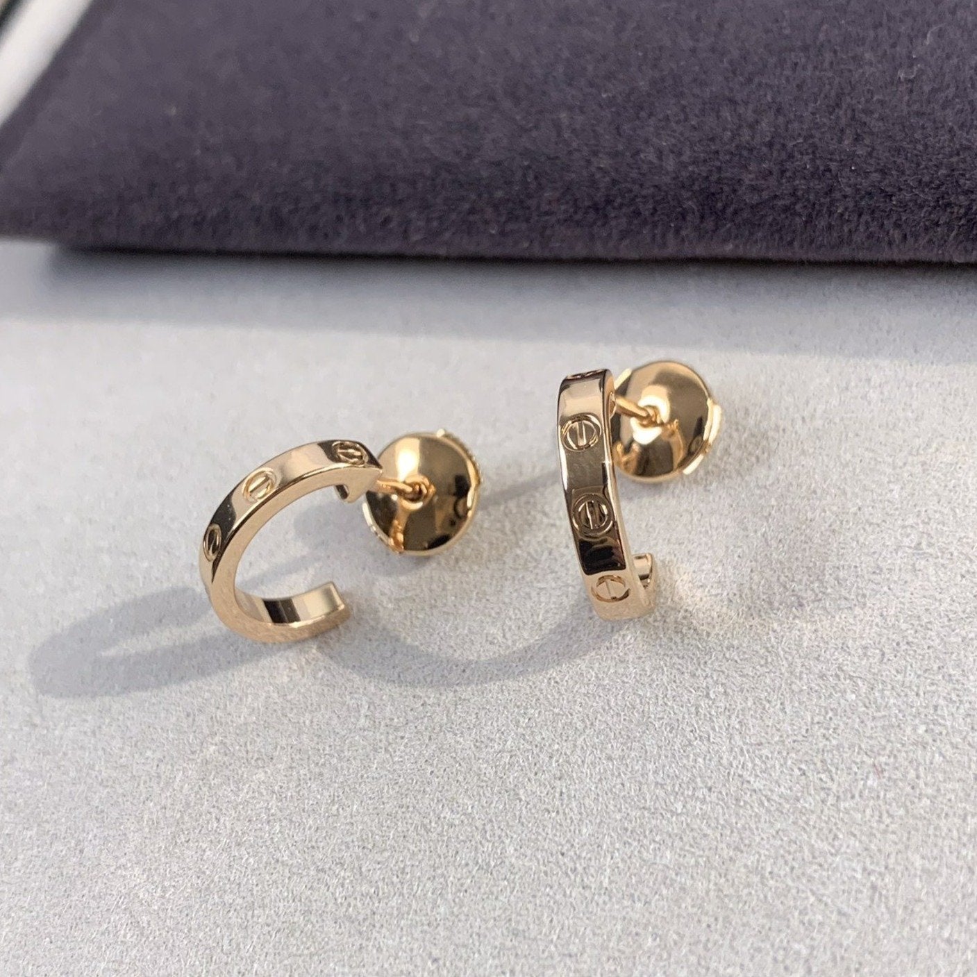 ¡®Lumi¡¯LOVE EARRINGS 2.65MM PINK GOLD