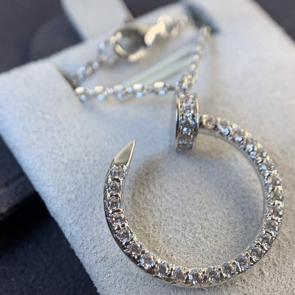 ¡®Lumi¡¯JUSTE NECKLACE SILVER DIAMONDS