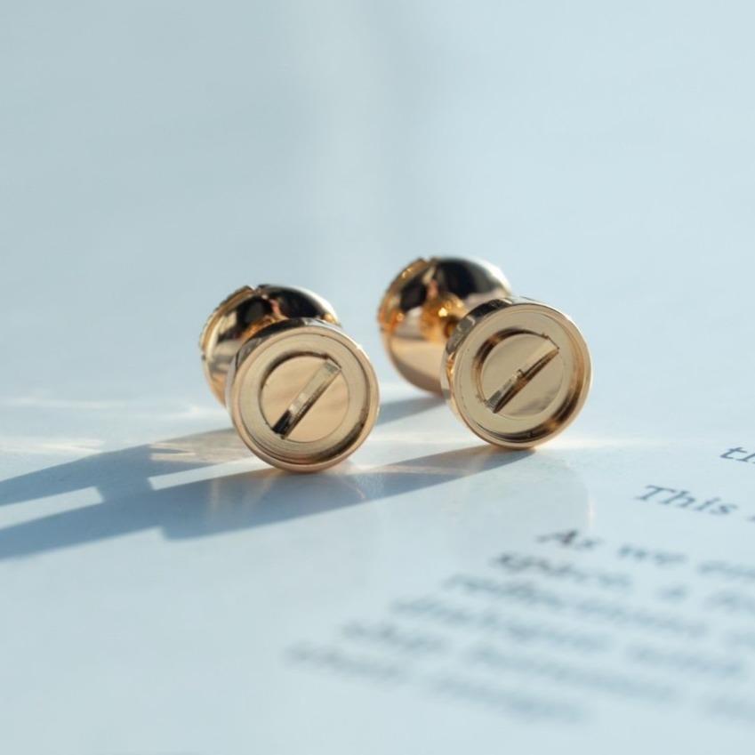 ¡®Lumi¡¯LOVE EARRINGS PINK GOLD 10MM