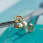 ¡®Lumi¡¯LOVE EARRINGS PINK GOLD 10MM