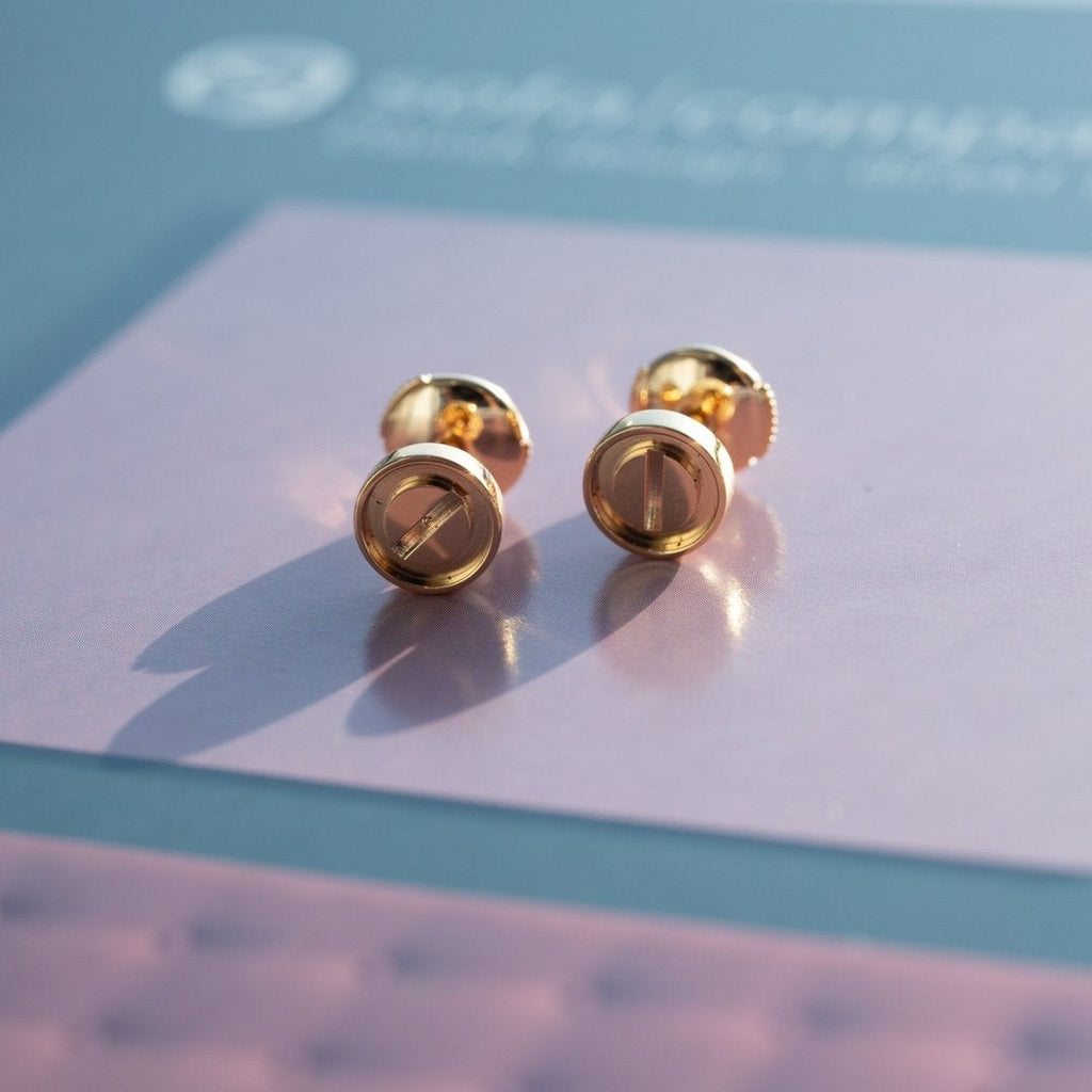 ¡®Lumi¡¯LOVE EARRINGS PINK GOLD 10MM