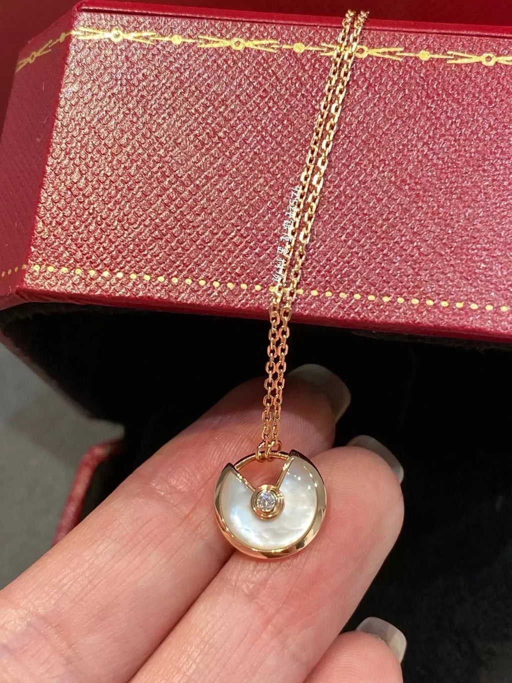 ¡®Lumi¡¯AMULETTE ROSE GOLD MOP NECKLACE