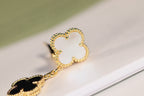 ¡®Lumi¡¯CLOVER EARRINGS GOLD ONYX MOP 3 MOTIF