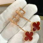 ¡®Lumi¡¯CLOVER 2 MOTIF  LASER CARNELIAN EARRINGS