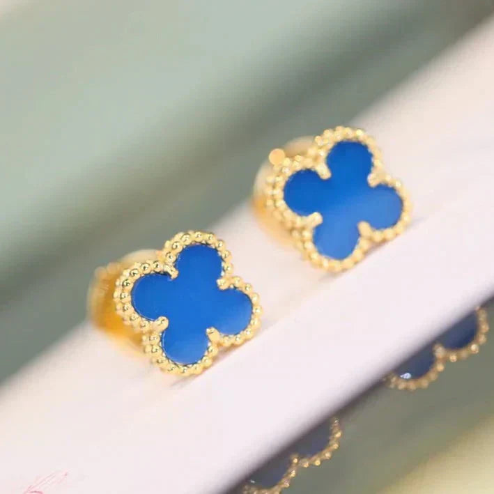 ¡®Lumi¡¯CLOVER MINI 9.5MM TURQUOISE EARRINGS