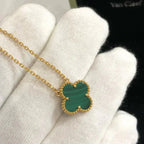 ¡®Lumi¡¯CLOVER 15MM MALACHITE SINGLE FLOWER  NECKLACE