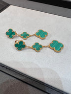 ¡®Lumi¡¯CLOVER MALACHITE 3 MOTIFS GOLD