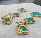 ¡®Lumi¡¯CLOVER MALACHITE 3 MOTIFS GOLD
