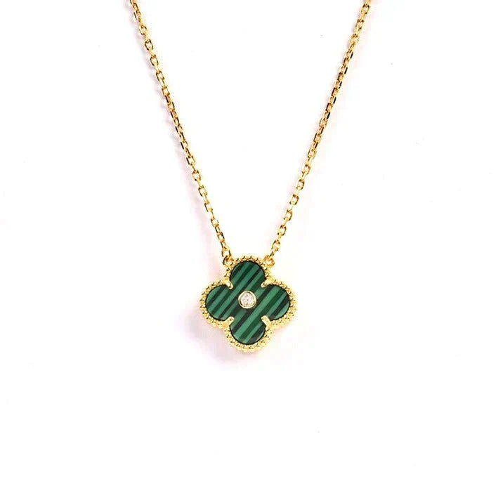 ¡®Lumi¡¯CLOVER 15MM DIAMOND TURQUOISE NECKLACE