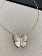 ¡®Lumi¡¯BUTTERFLY GOLD MOP DIAMOND NECKLACE