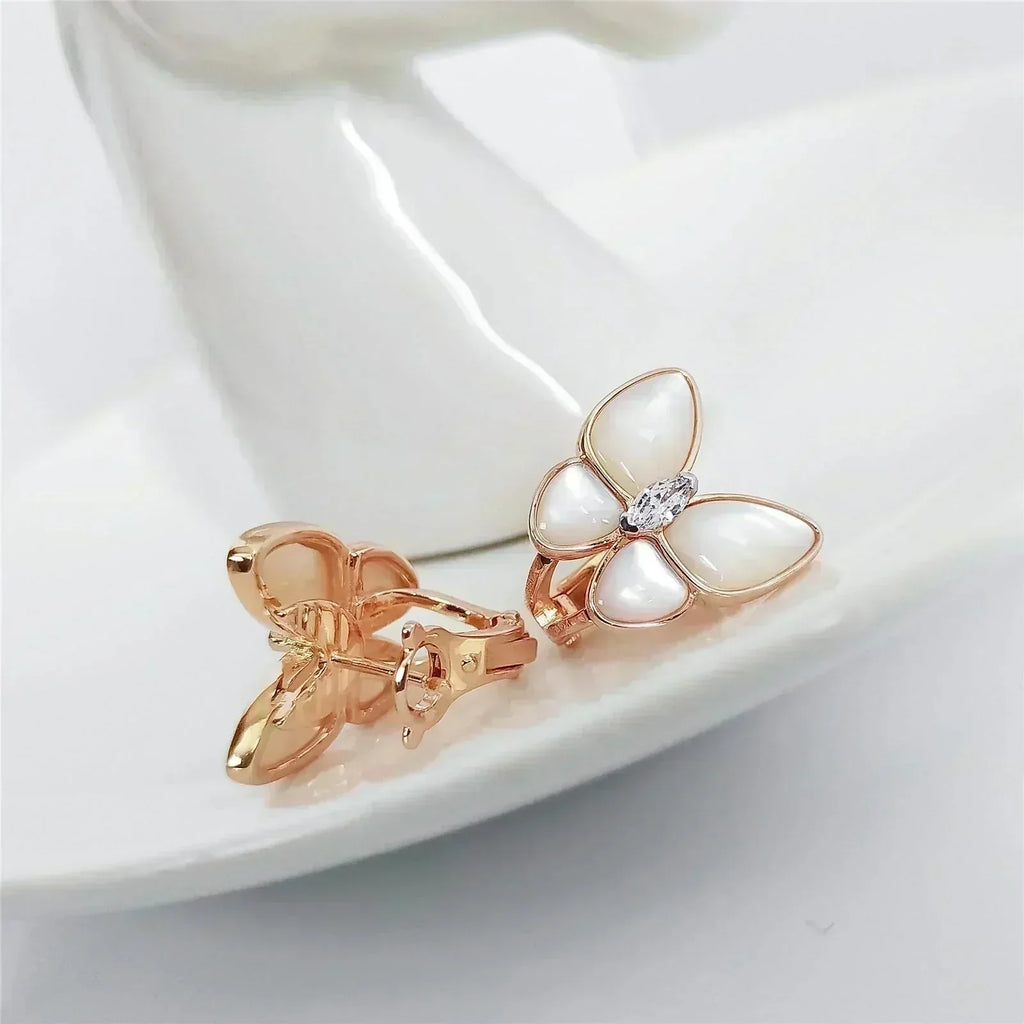 ¡®Lumi¡¯BUTTERFLY MOP DIAMOND EARRINGS