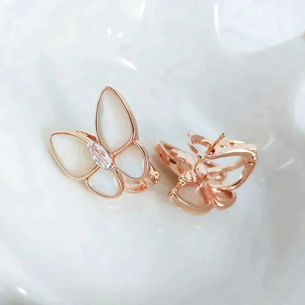 ¡®Lumi¡¯BUTTERFLY MOP DIAMOND EARRINGS