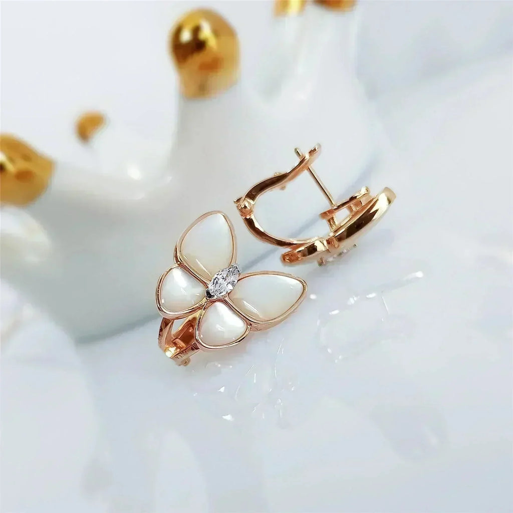 ¡®Lumi¡¯BUTTERFLY MOP DIAMOND EARRINGS