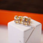 ¡®Lumi¡¯MINI POP H GOLD EARRINGS GREY