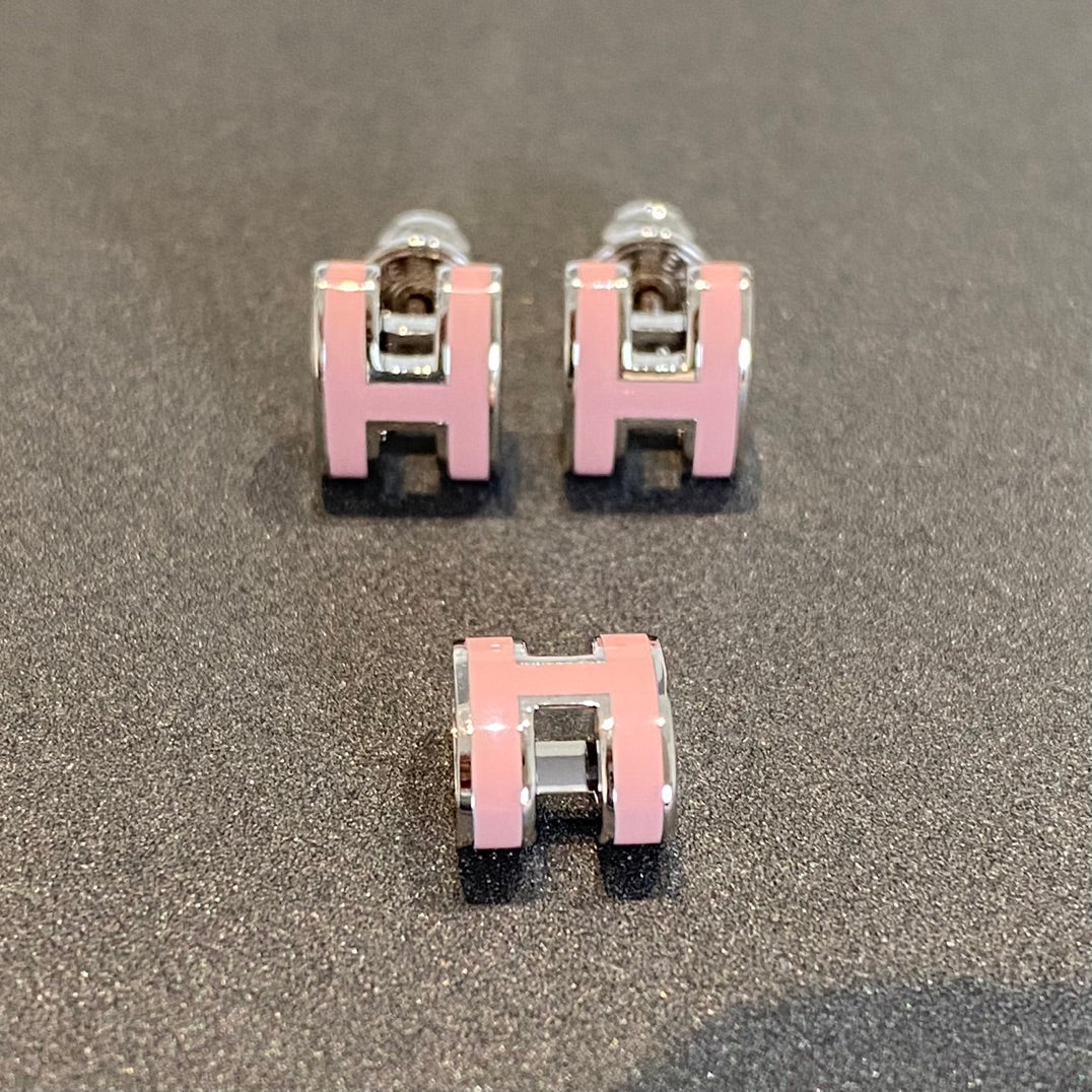 ¡®Lumi¡¯MINI POP H SILVER EARRINGS PINK