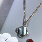 ¡®Lumi¡¯CLOVER 25MM GOLD DARK MOP BIG CLOVER NECKLACE