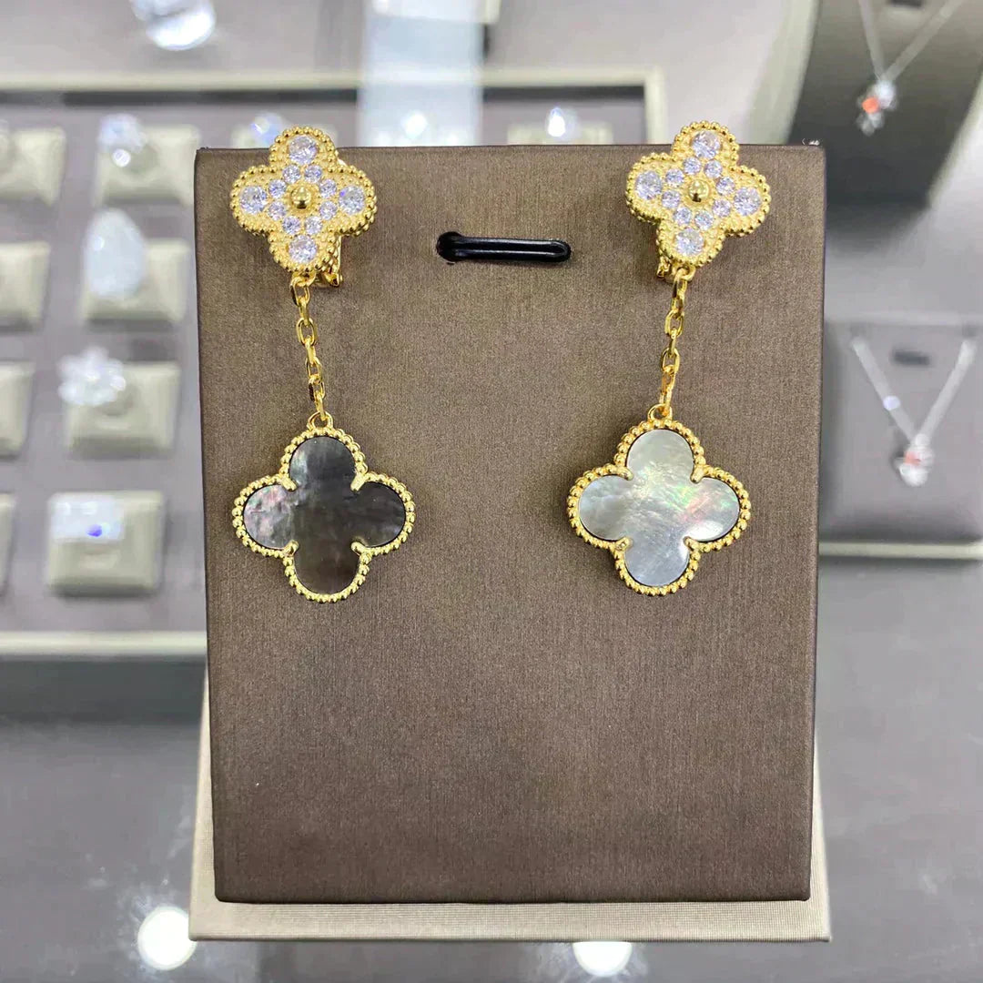 ¡®Lumi¡¯CLOVER  2 MOTIFS  DIAMOND  EARRINGS (MULTIPLE CHOICESç´