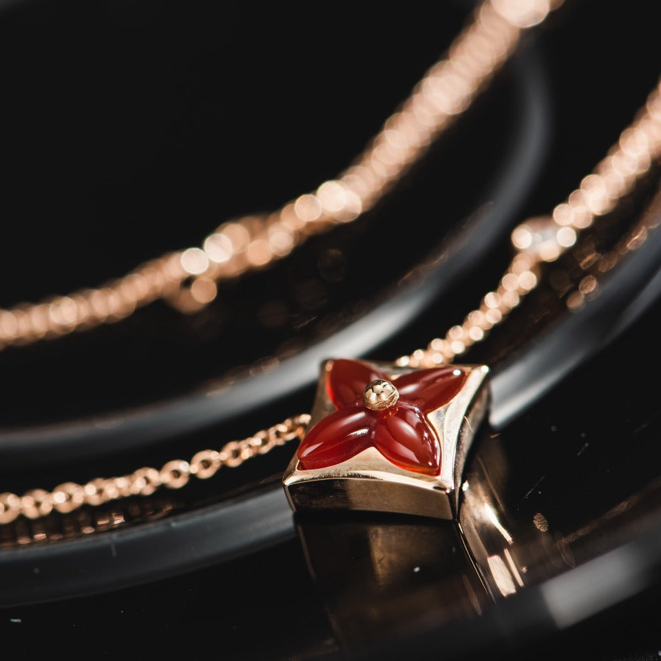 ¡®Lumi¡¯STAR NECKLACE PINK GOLD 1 DIAMOND