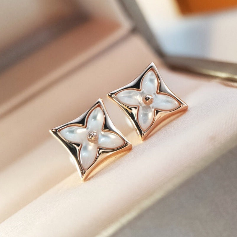 ¡®Lumi¡¯STAR MOP PINK GOLD EARRINGS