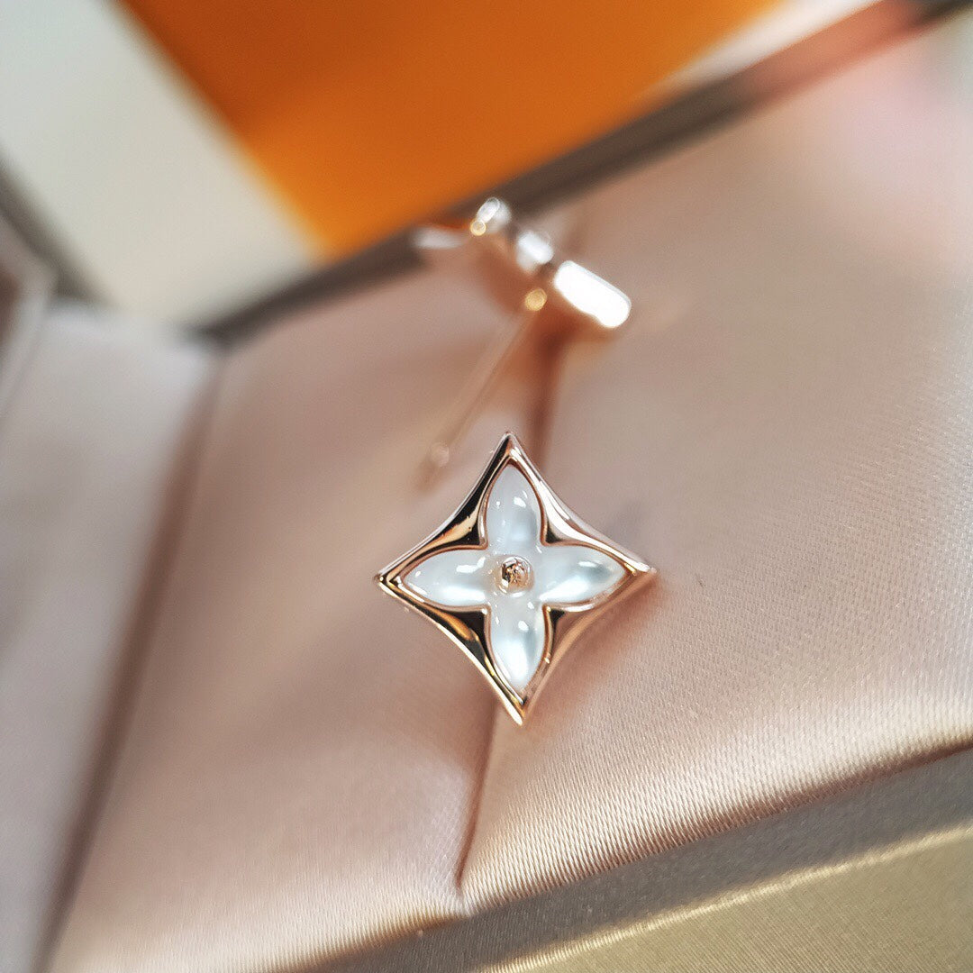 ¡®Lumi¡¯STAR MOP PINK GOLD EARRINGS