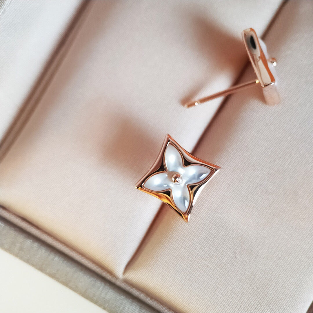 ¡®Lumi¡¯STAR MOP PINK GOLD EARRINGS