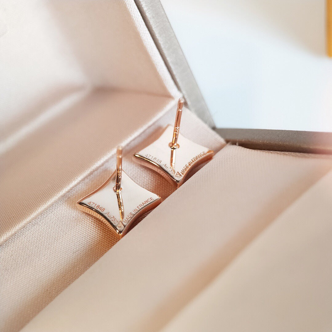 ¡®Lumi¡¯STAR MOP PINK GOLD EARRINGS