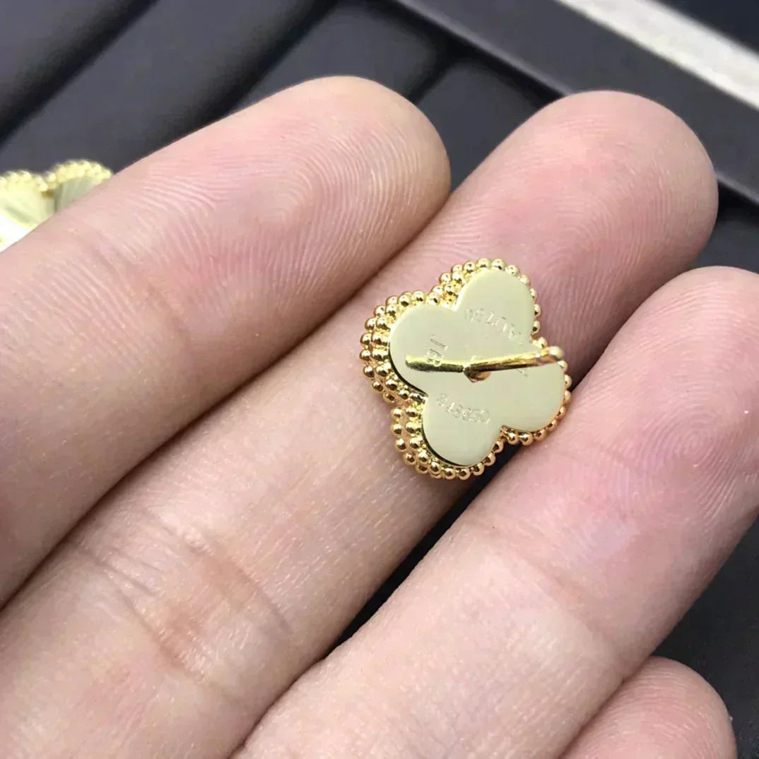 ¡®Lumi¡¯CLOVER MINI 9.5MM LASER EARRINGS