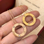 ¡®Lumi¡¯LOVE NECKLACE 16MM 3 DIAMONDS