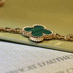 [Lumi jewelry] CLOVER 5 MOTIF MALACHITE BRACELET COLLECTION