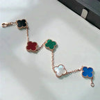 [Lumi]New CLOVER 5 MOTIFS MULTICOLOR BRACELET