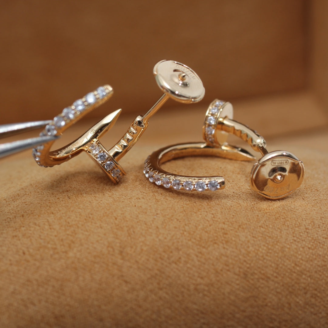 ¡®Lumi¡¯JUSTE EARRINGS 12.75MM PINK GOLD DIAMOND