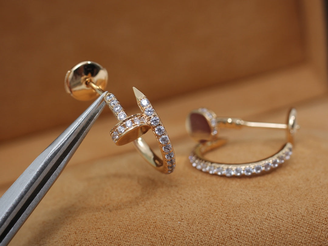 ¡®Lumi¡¯JUSTE EARRINGS 12.75MM PINK GOLD DIAMOND