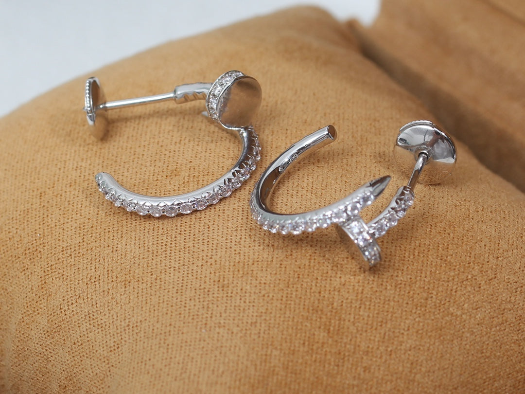 ¡®Lumi¡¯JUSTE EARRINGS 12.75MM SILVER DIAMOND