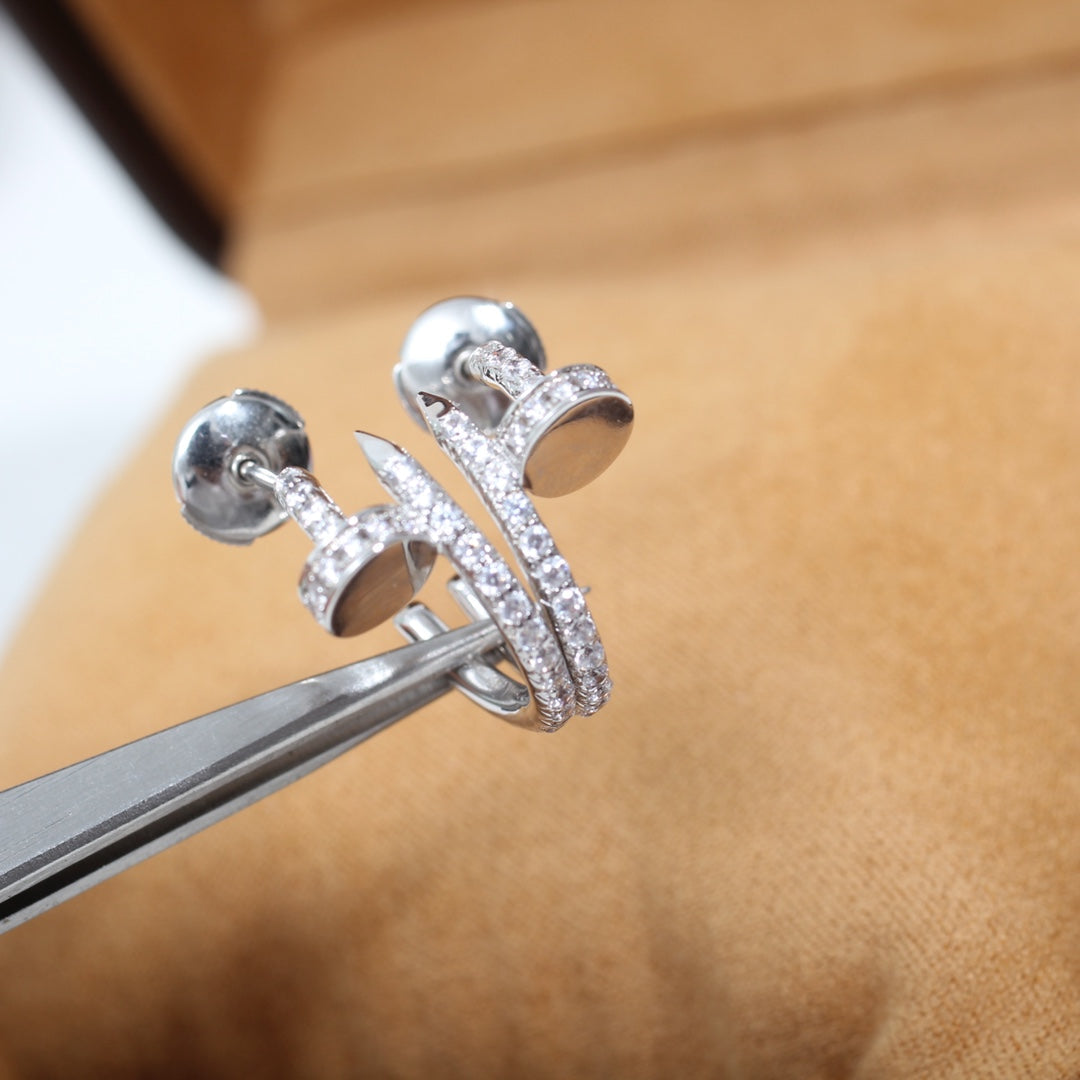 ¡®Lumi¡¯JUSTE EARRINGS 12.75MM SILVER DIAMOND