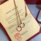 ¡®Lumi¡¯JUSTE NECKLACE GOLD RED DIAMONDS